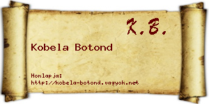 Kobela Botond névjegykártya